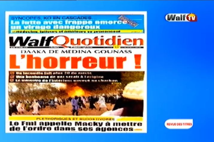 Vidéo : Revue de presse du jeudi 13 avril 2017 avec la Walf Tv…Regardez !