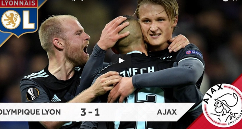 Vidéo – Ligue Europa : L’Ajax Amsterdam vs Lyon (3-1) – Resumé