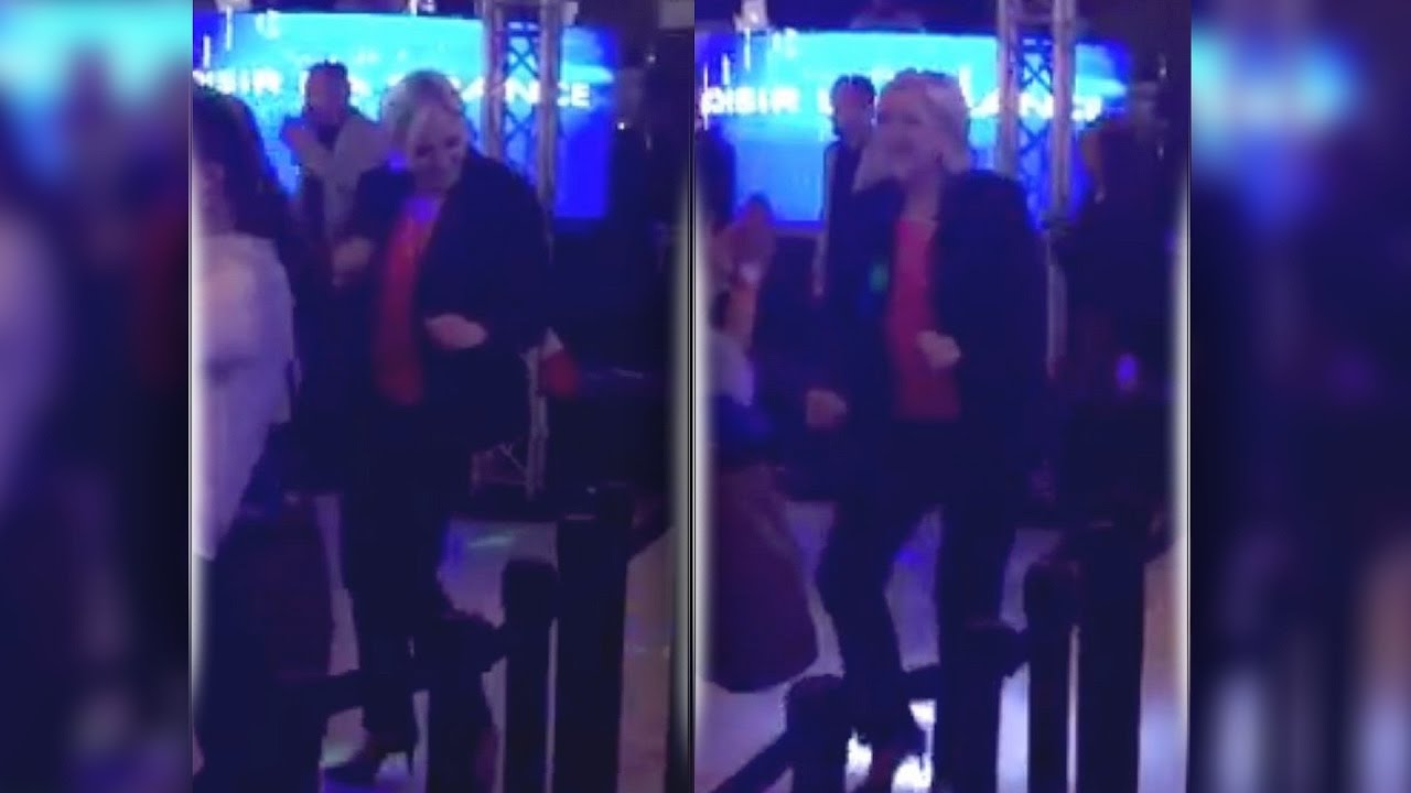 Vidéo: La danse de Marine Le Pen après sa défaite contre E. Macron. Regardez