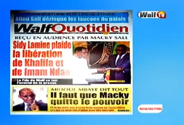 Vidéo : Revue de presse du mardi 02 mai 2017 avec la Walf Tv…