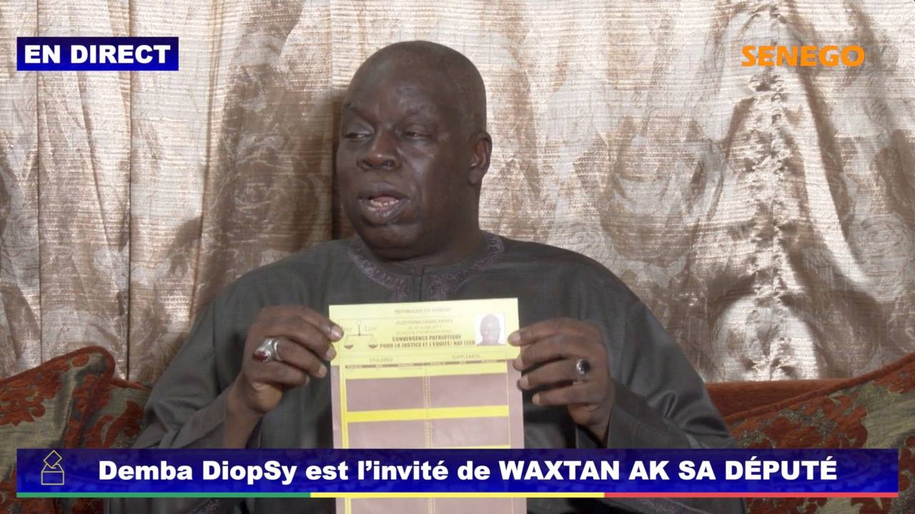 Direct: « Wakhtane ak Sa Député » sur Senego avec Demba Diop Sy