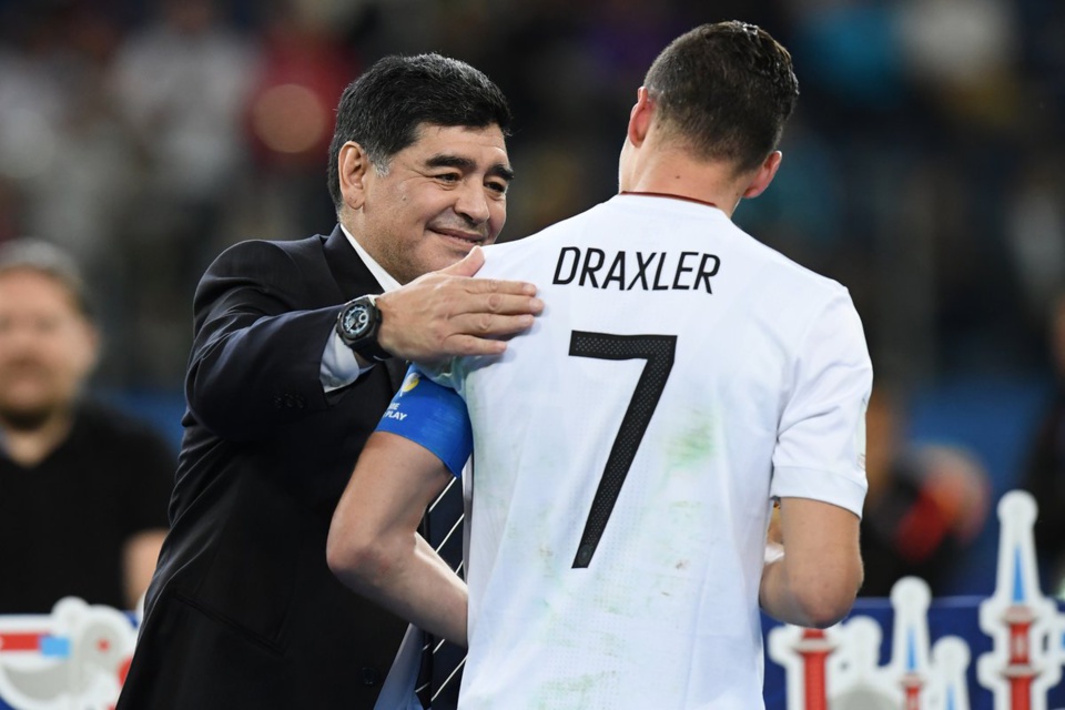 Coupe des Confédérations: Julian Draxler félicité par « El Pibe d’El Oro »
