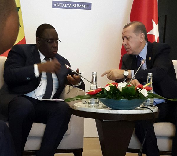 Macky Sall aborde la crise du Myanmar avec le président turc Recep Tayyip Erdogan