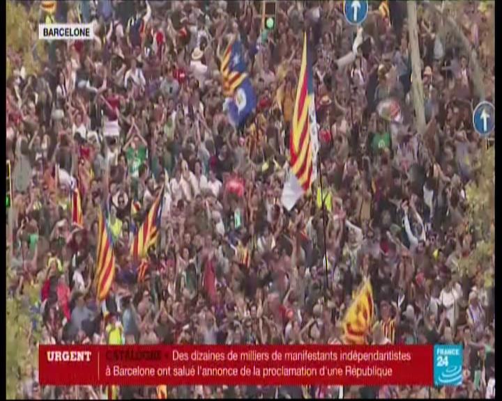 Vidéo – Réaction des catalans après la proclamation de leur indépendance