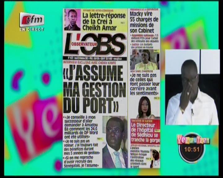 Vidéo – Revue de presse Tfm du jeudi 26 octobre 2017 par Mamadou Mouhamed Ndiaye