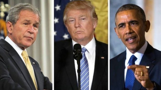 Les anciens présidents Obama et Bush critiquent Donal Trump