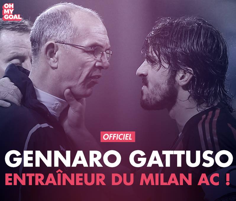 Gennaro Gattuso nommé entraîneur du Milan Ac