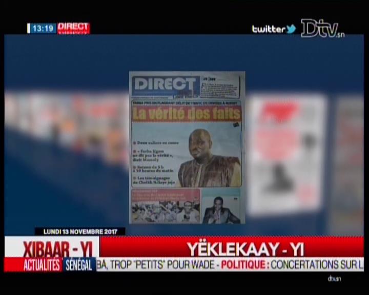 Revue de presse Dtv du lundi 13 novembre 2017 par Modou Mbacké Niang