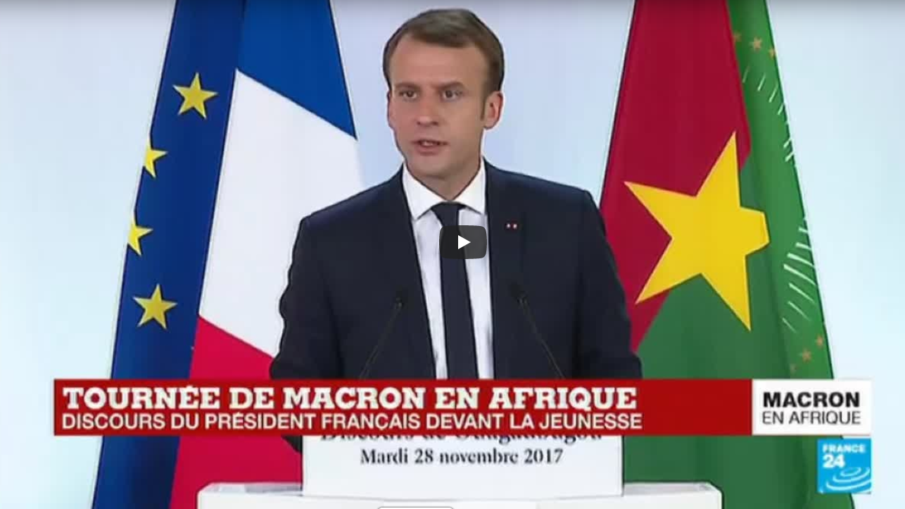 Vidéo- Revivez l’intégralité du discours de Macron à Ouagadougou