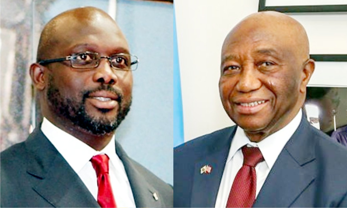Joseph Boakai félicite George Weah