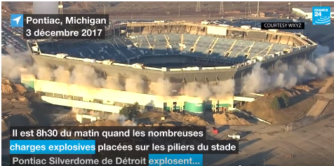 Vidéo: Le stade Silverdome de Détroit résiste aux explosions censées le détruire