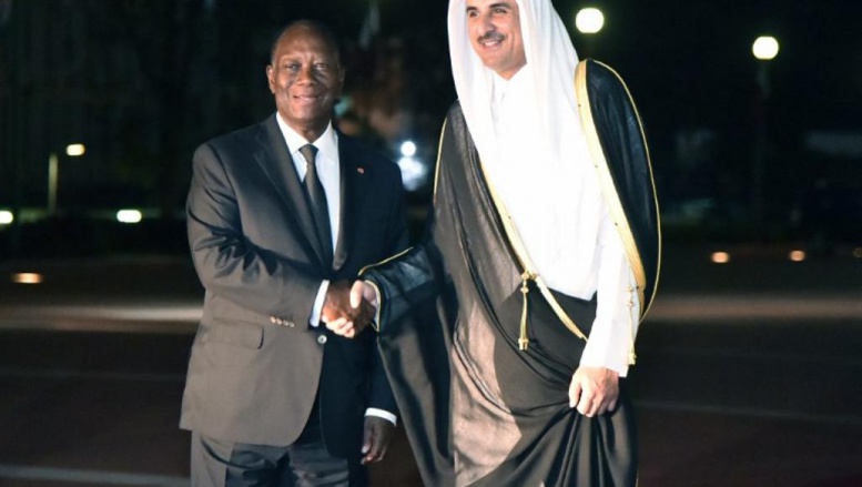 Après Dakar, l’émir du Qatar s’est rendu à Abidjan pour la première fois