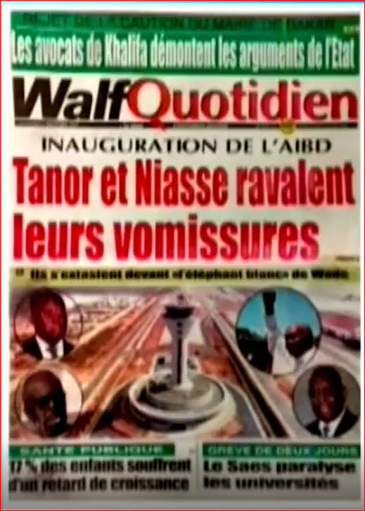 Revue de presse Walf TV du vendredi 08 Décembre 2017 par Ndéye Coumba Diop