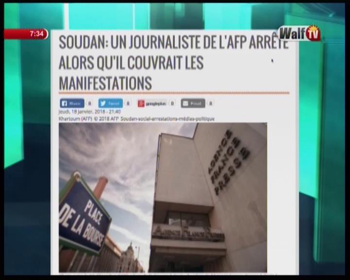 Revue de presse africaine Walf Tv du jeudi 25 janvier 2018