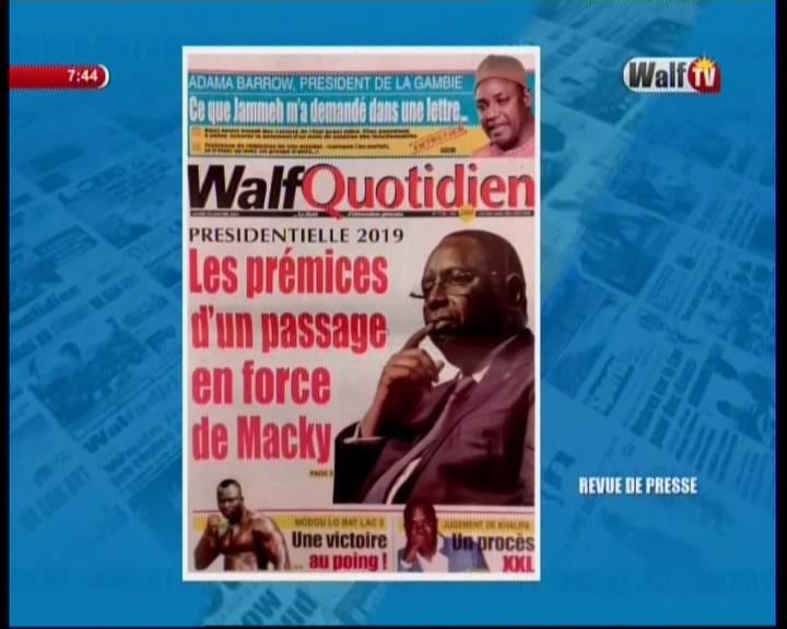 Revue de presse Walf Tv du lundi 29 janvier 2018 par Seydina Omar Ba