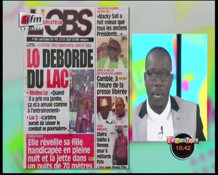 Revue de presse Tfm du lundi 29 janvier 2018 par Mamadou Mouhamed Ndiaye