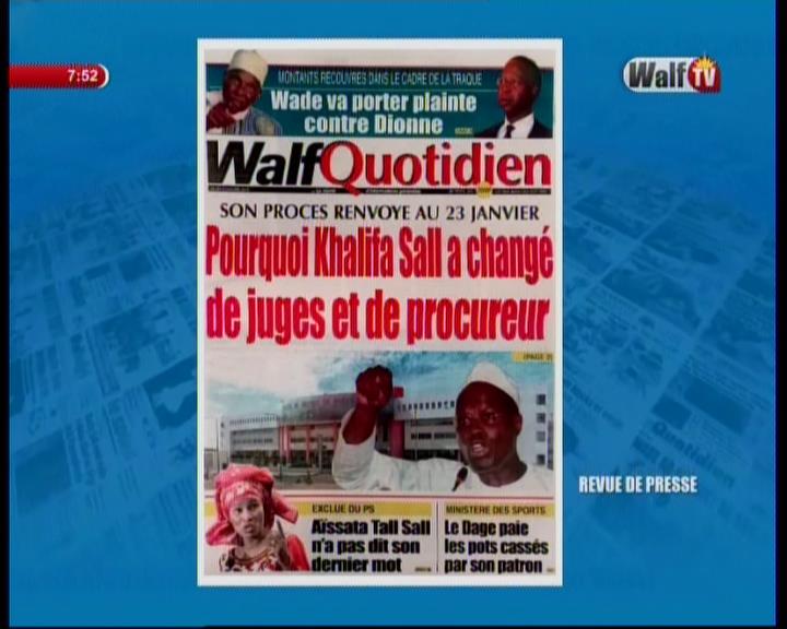 Revue de presse sénégalaise (Wolof)  Walf TV du Jeudi 04 janvier 2018 par Abdoulaye Bob