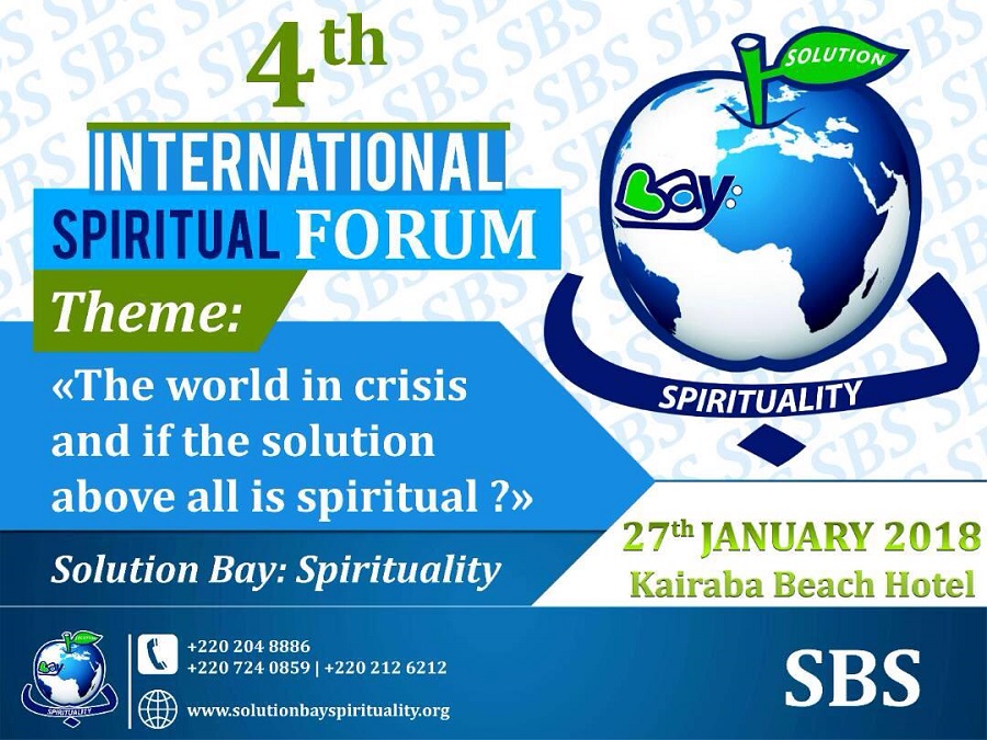 Pour éradiquer les maux comme le terrorisme, Solution Bay Spirituality (SBS) organise un forum à Banjul pour…