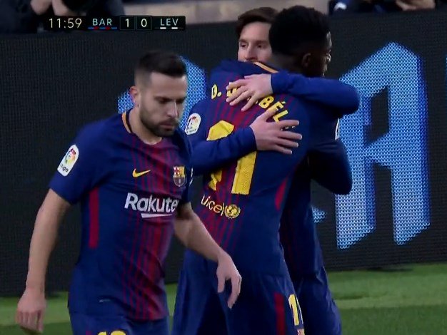 Vidéo : Messi inscrit son premier but de 2018 avec Alba et le poteau