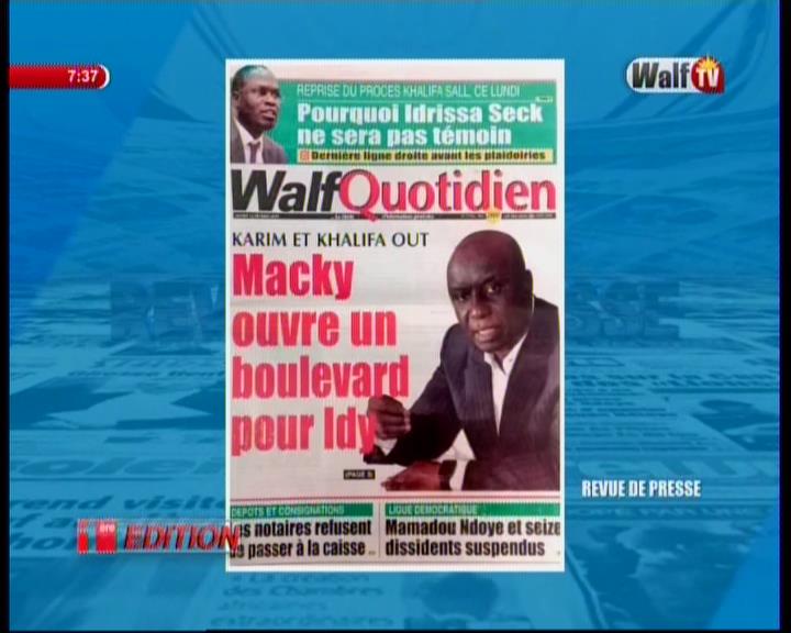 Revue de presse Walf Tv du Lundi 12 février 2018 par Seydina Omar Ba