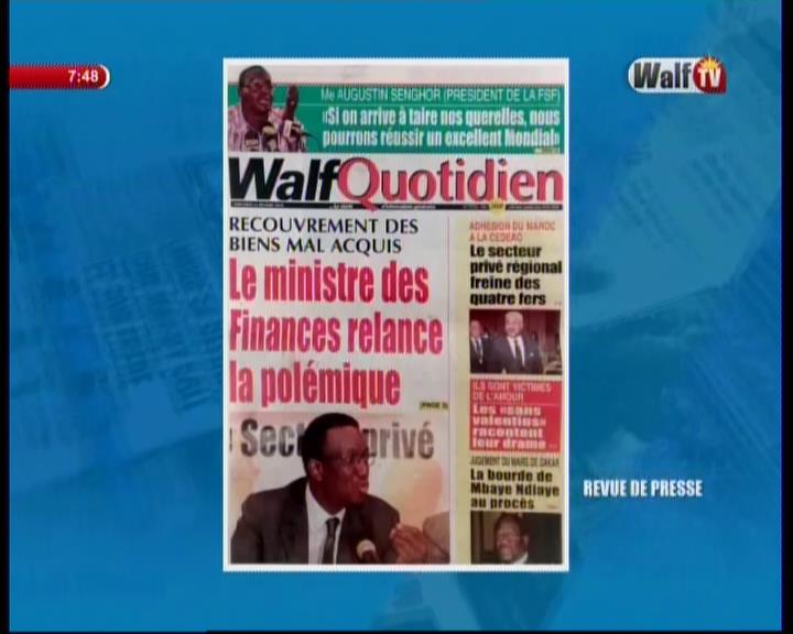 Revue de presse Walf Tv du Mercredi 14 février 2018 par Seydina Omar Ba