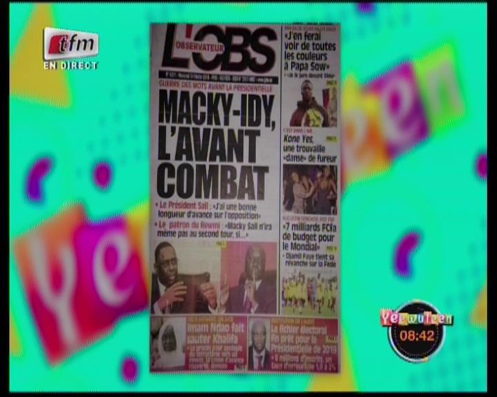 Revue de presse Tfm du mercredi 14 février 2018 par Mame Birame Diouf