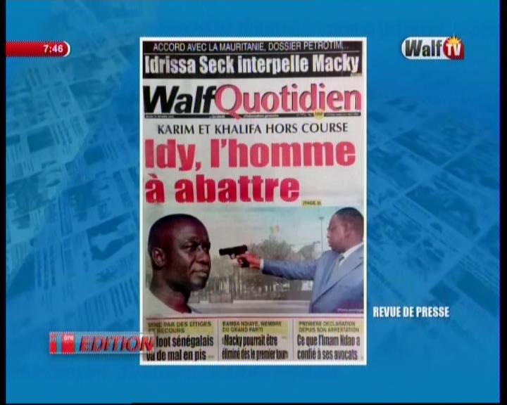 Revue de presse Walf Tv du jeudi 15 février 2018 par Seydina Omar Ba