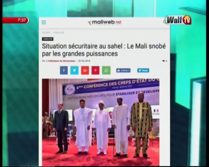 Revue de presse Africaine Walf Tv du mercredi 21 février 2018