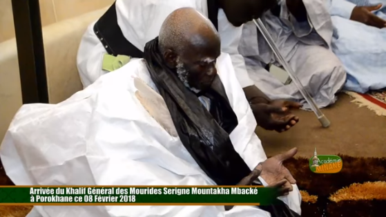Vidéo : L’arrivée du Khalif Général des Mourides Serigne Mountakha Mbacké à Porokhane