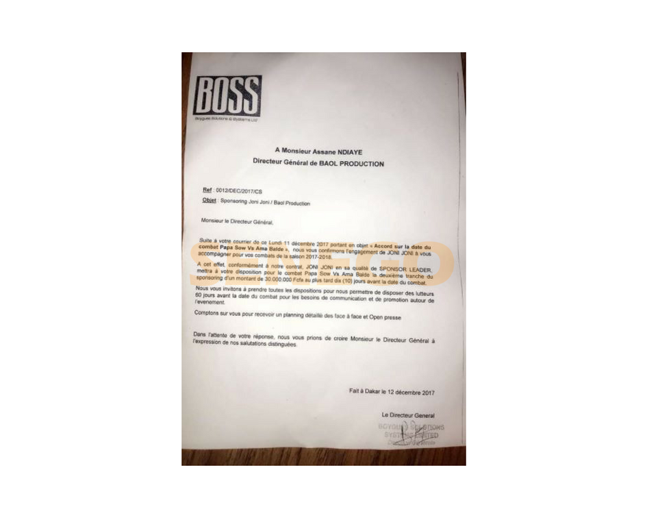 Exclusivité Senego – Le contrat qui liait Bougane Guèye Dany à Assane Ndiaye avant…