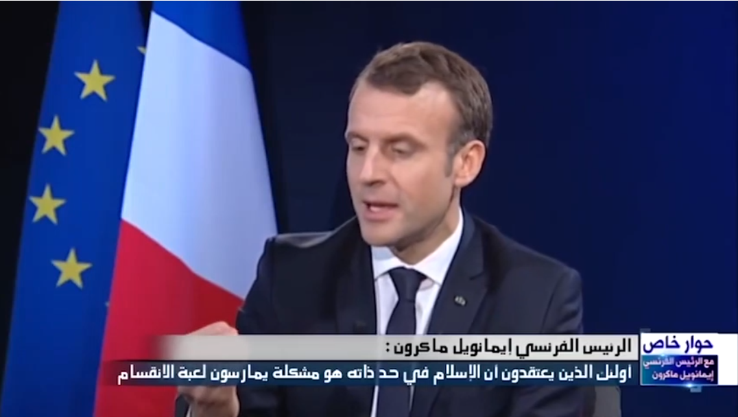 Vidéo – E. Macron : « ceux qui pensent que l’islam en soi est un problème font le jeu de … »