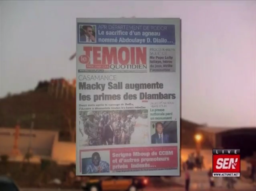 Revue de presse Sen Tv du mercredi 21 février 2018 par Fabrice Nguéma