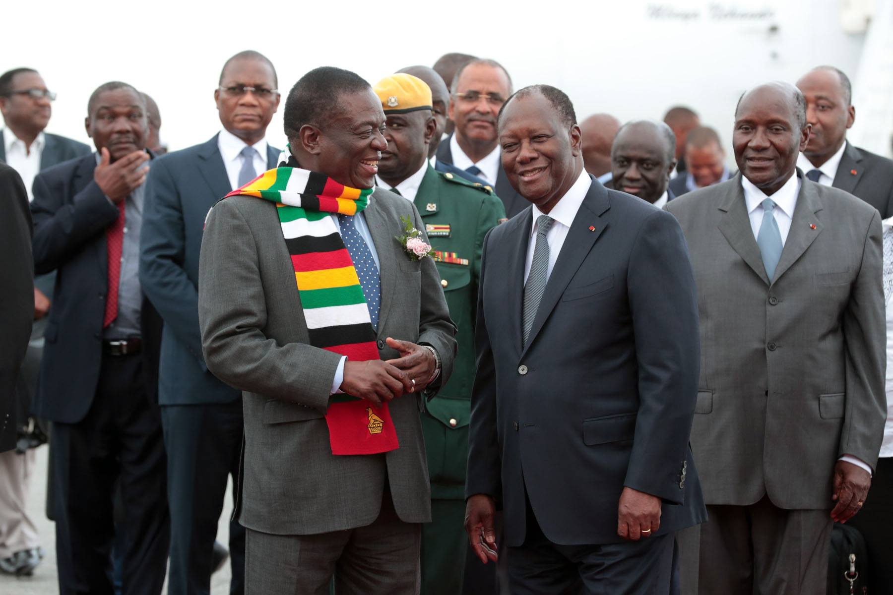 Le Président zimbabwéen, Emmerson Mnangagwa, en visite en Côte d’Ivoire (10 photos)