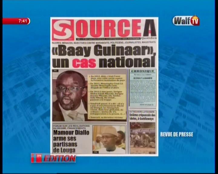 Revue de presse Walf Tv du Lundi 12 mars 2018 par Seydina Omar Ba
