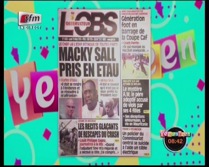 Revue de presse Tfm du Lundi 19 mars 2018 par Chérif Dia et Pape Cheikh Diallo