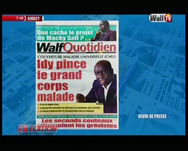 Revue de presse Walf Tv du mardi 20 mars 2018 par Seydina Omar Ba