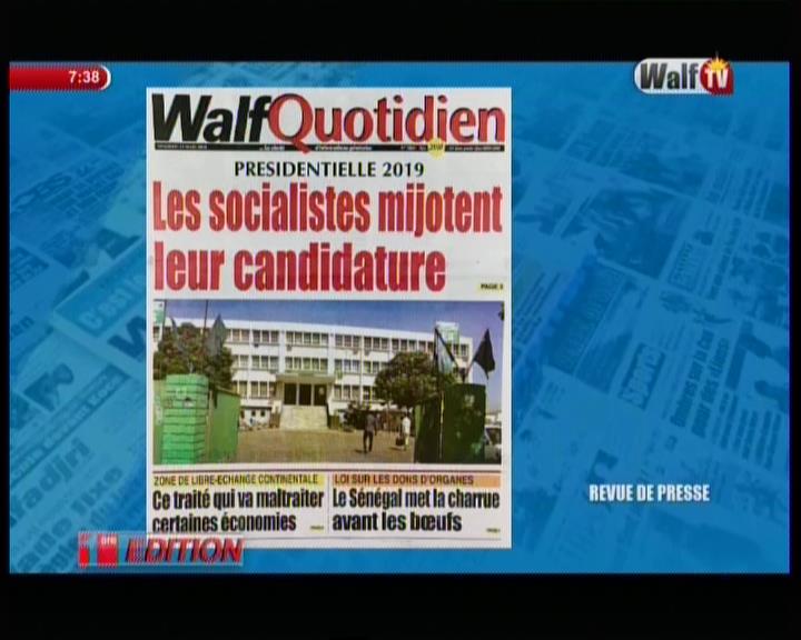 Revue de presse Walf Tv du vendredi 23 mars 2018 par Seydina Omar Bâ