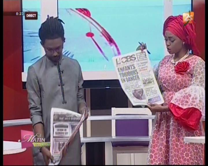 Revue de presse 2Stv du vendredi 23 mars 2018 par Seynabou Ndiaye et Pape Seydi fall