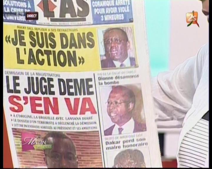 Revue de presse 2STv du mardi 27 mars 2018 par Pape Seydi Fall et Seynabou Ndiaye