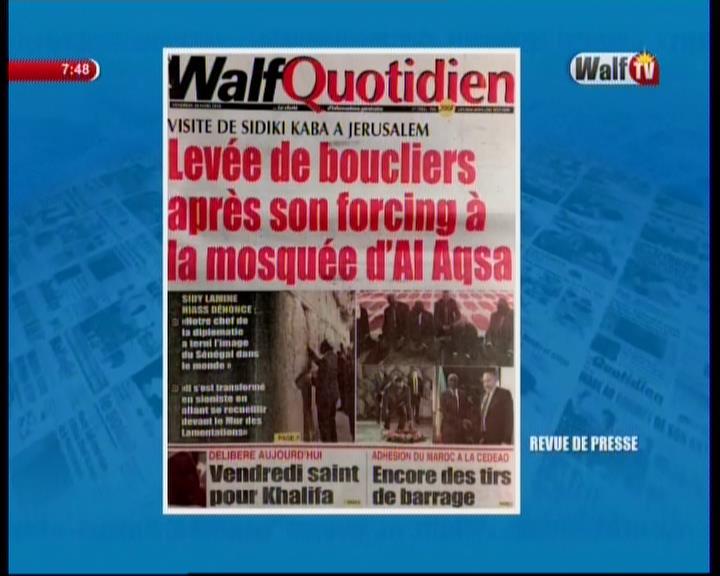 Revue de presse Walf Tv du vendredi 30 mars 2018 par Seydina Omar Ba