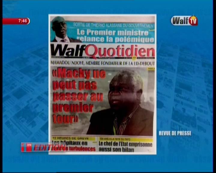 Revue de presse Walf Tv du Lundi 26 mars 2018 par Ramatoulaye Sarr