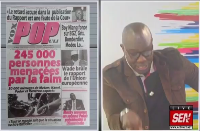 Revue de presse Sen Tv (Wolof) du mardi 13 mars 2018 par Ahmed Aïdara