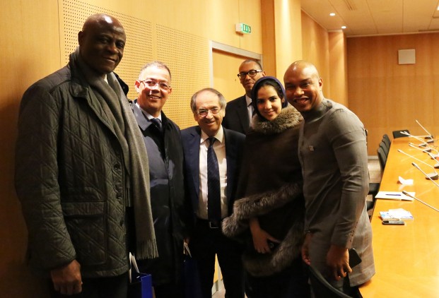 El Hadji Diouf et les membres du comité de Soutien Maroc 2026 reçu par la FFF*