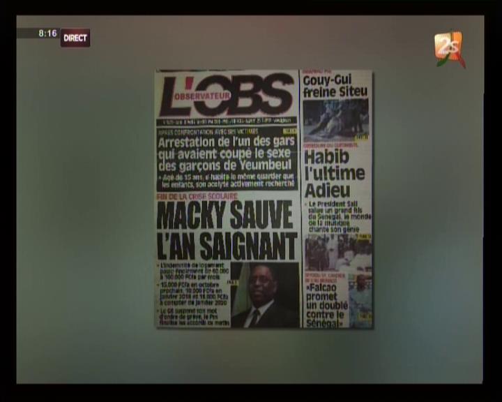 Revue de presse 2STv du luni 30 avril 2018 par Seynabou Ndiaye et Pape Seydi Fall