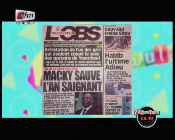 Revue de presse Tfm du lundi 30 avril 2018 par Chérif Dia et Pape Cheikh Diallo
