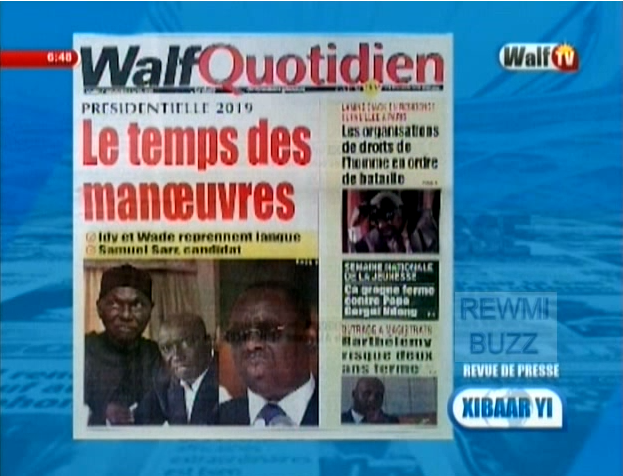 Revue d presse Walf Tv du samedi 07 avril 2018 par Ndèye Coumba Diop