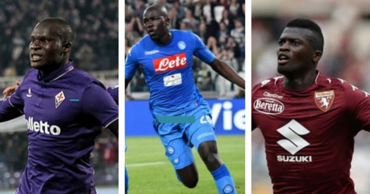 Foot – Italie: Babacar Khouma, Kalidou Koulibaly et Mbaye Niang dans le top 10 des meilleurs buteurs Africains