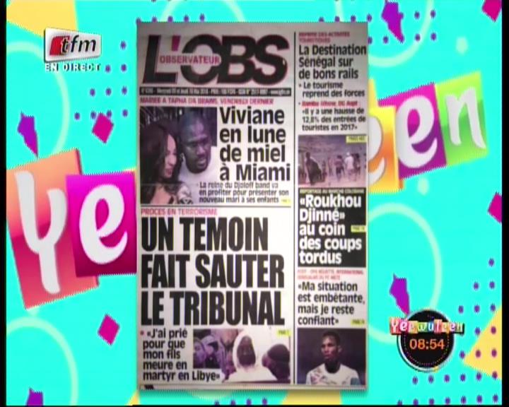 Revue de presse Tfm du mercredi 09 mai 2018 par Mame Birame Diouf