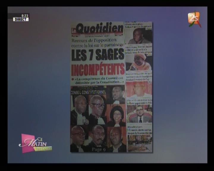 Revue de presse 2STV du vendredi 11 mai 2018 par Seynabou Ndiaye et Pape Seydi Fall