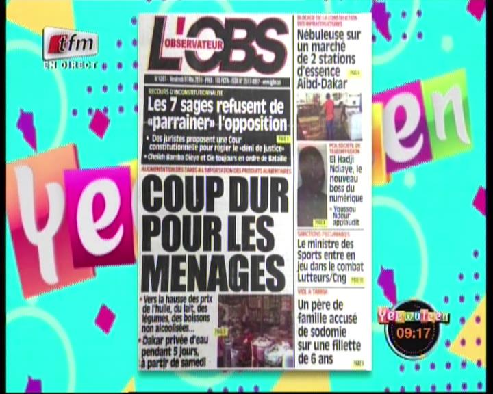Revue de presse Tfm du vendredi 11 mai 2018 par Pape Cheikh Diallo